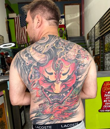 Oni back tattoo